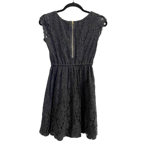 Xhilaration Black Lace Sun Dress Womens Small Lined Cotton Sleeveless Zip Vtg - Picture 7 of 12